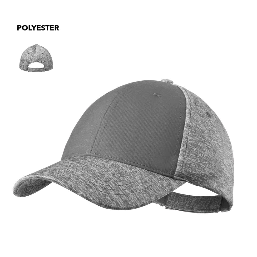 A grey cap with a textured finish and an adjustable strap at the back, featuring a small logo branding. Bayet Cap - Image 1