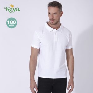 MPS180 Adult White Polo Shirt "keya"