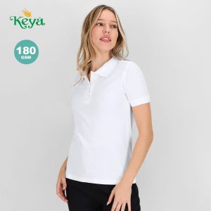 WPS180 Women White Polo Shirt "keya"