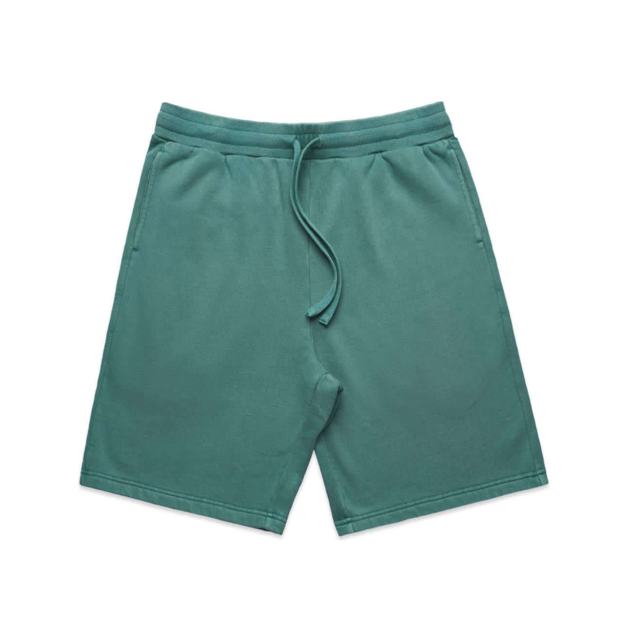 Faded stadium shorts in a teal colour with an elastic waistband and adjustable drawstring. Features a logo. Faded Stadium Shorts - Image 1