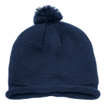 Solid RollUp Beanies w/PomPom