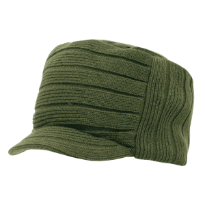 Knitted Flat Top Cap w/ Visor