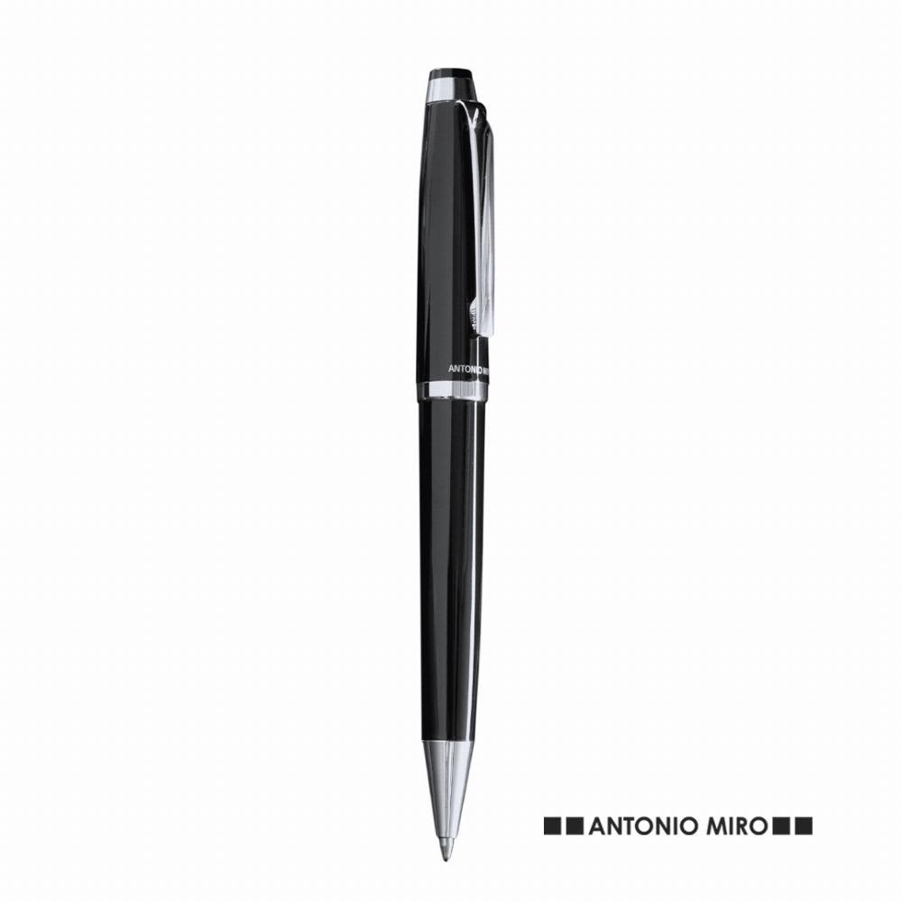 A black pen with a silver clip and tip, featuring a branding logo on the barrel. Dayo - Image 1