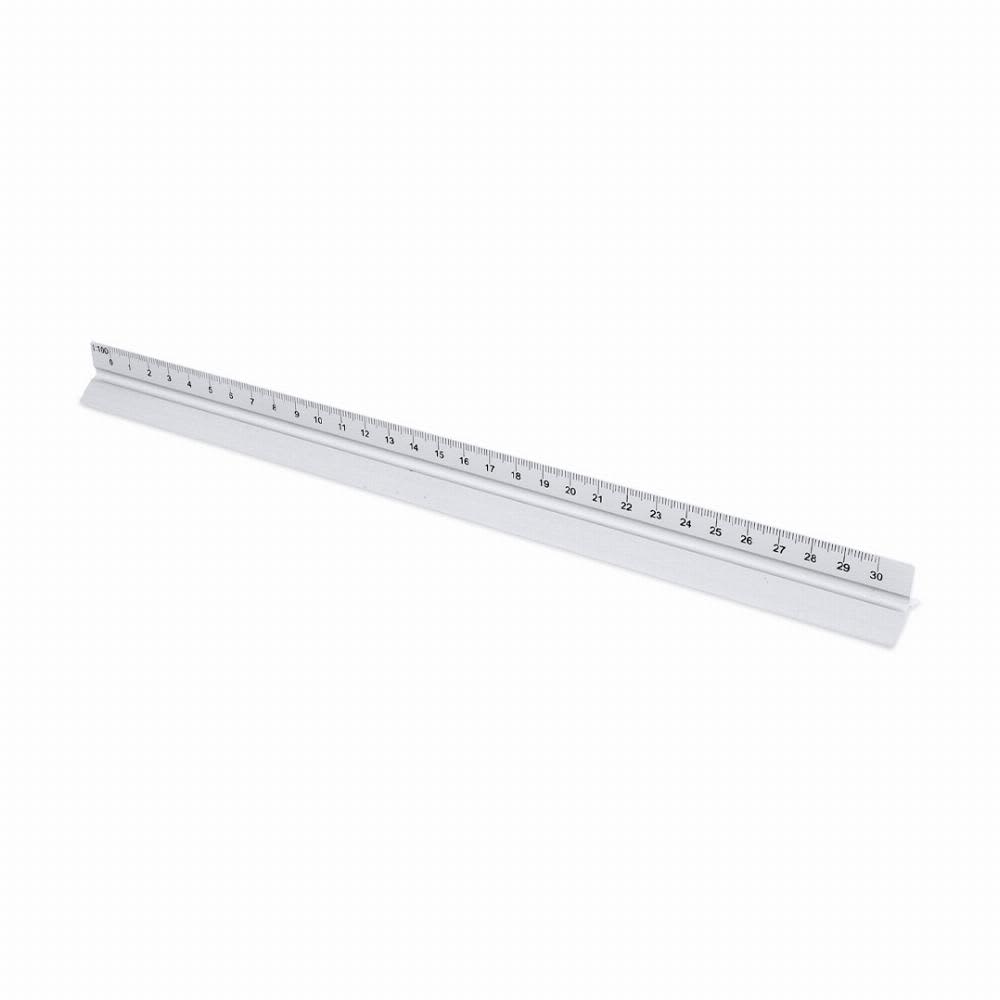 A straight ruler in white with black measurement markings, displaying metrics up to 30 centimetres. Thirty - Image 1