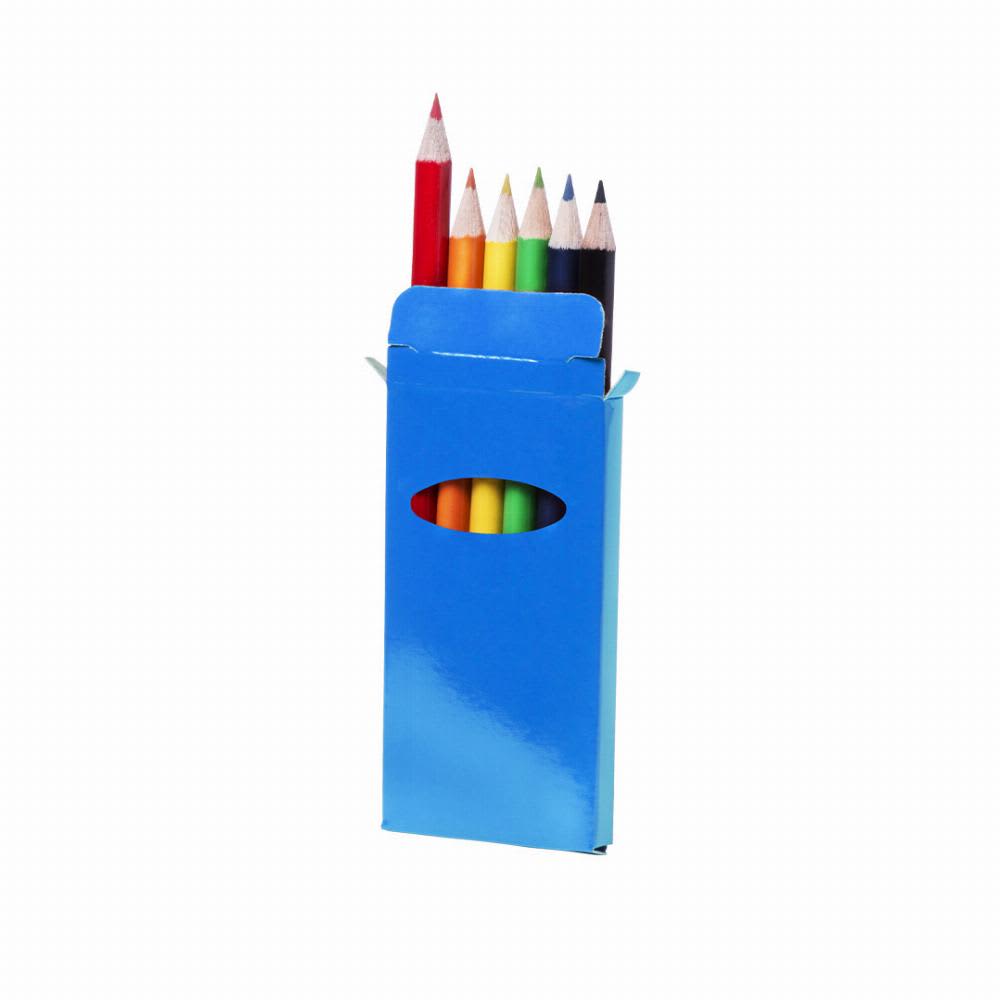 A set of coloured pencils in a blue carton with an open front. The pencils feature various vibrant colours. Garten - Image 1