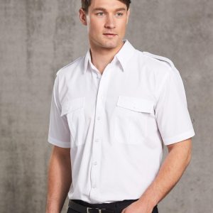 Unisex epaulette shirt ,short sleeve.
