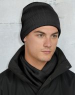 Cable Knit Beanie with Fleece Head Band