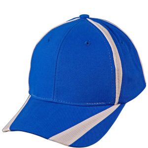 Brushed cotton twill baseball cap "X" contrast