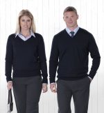 Merino Detailed Vee Pullover - Mens