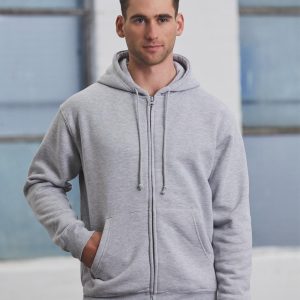 Men's full-zip fleecy hoodie