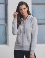 Ladies' full-zip fleecy hoodie