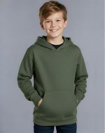 Kids' Close Front Contrast Fleecy Hoodie