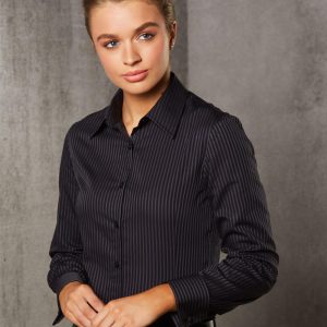 Women's Dobby Stripe Long Sleeve Shirt