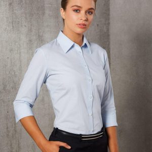 Women's Fine Stripe 3/4 Sleeve Shirt