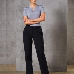 Women's Slim Leg Flexi Waist Pants in Wool Stretch