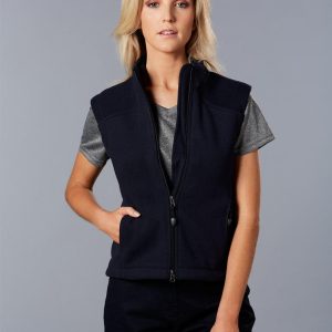 Ladies' bonded polar fleece vest