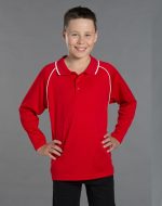 Kid's cooldry raglan L/S polo