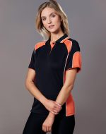 Ladies' Cooldry Contrast Polo With Sleeve Panel