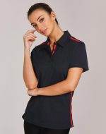 Ladies' rapid cool short sleeve contrast polo