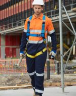 Hi-Vis Men's Light Weight Cotton Coverall with 3M Tape-Regular