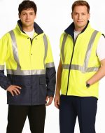Hi-Vis Three in One Safety Jacket with 3M Tapes