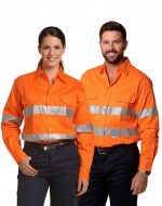 Men's Hi-Vis L/S Drill Shirt With 3M Tapes