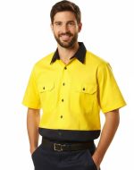 Hi-Vis two tone S/S cotton work shirt