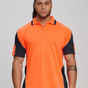 Cooldry Hi-Vis Mini Waffle Safety Polo