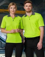 Hi-Vis Bamboo Charcoal Vented S/S Polo