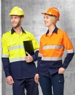 Hi-Vis Cool-Breeze Safety L/S Shirt (Segmented Tape)