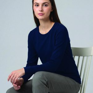 Ladies' Premium Cotton Face L/S Tee Shirt