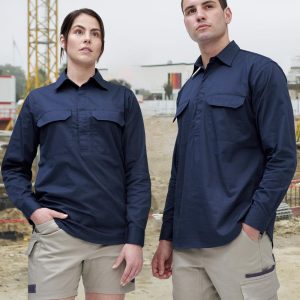 Cool-Breeze Closed Front L/S Work Shirt