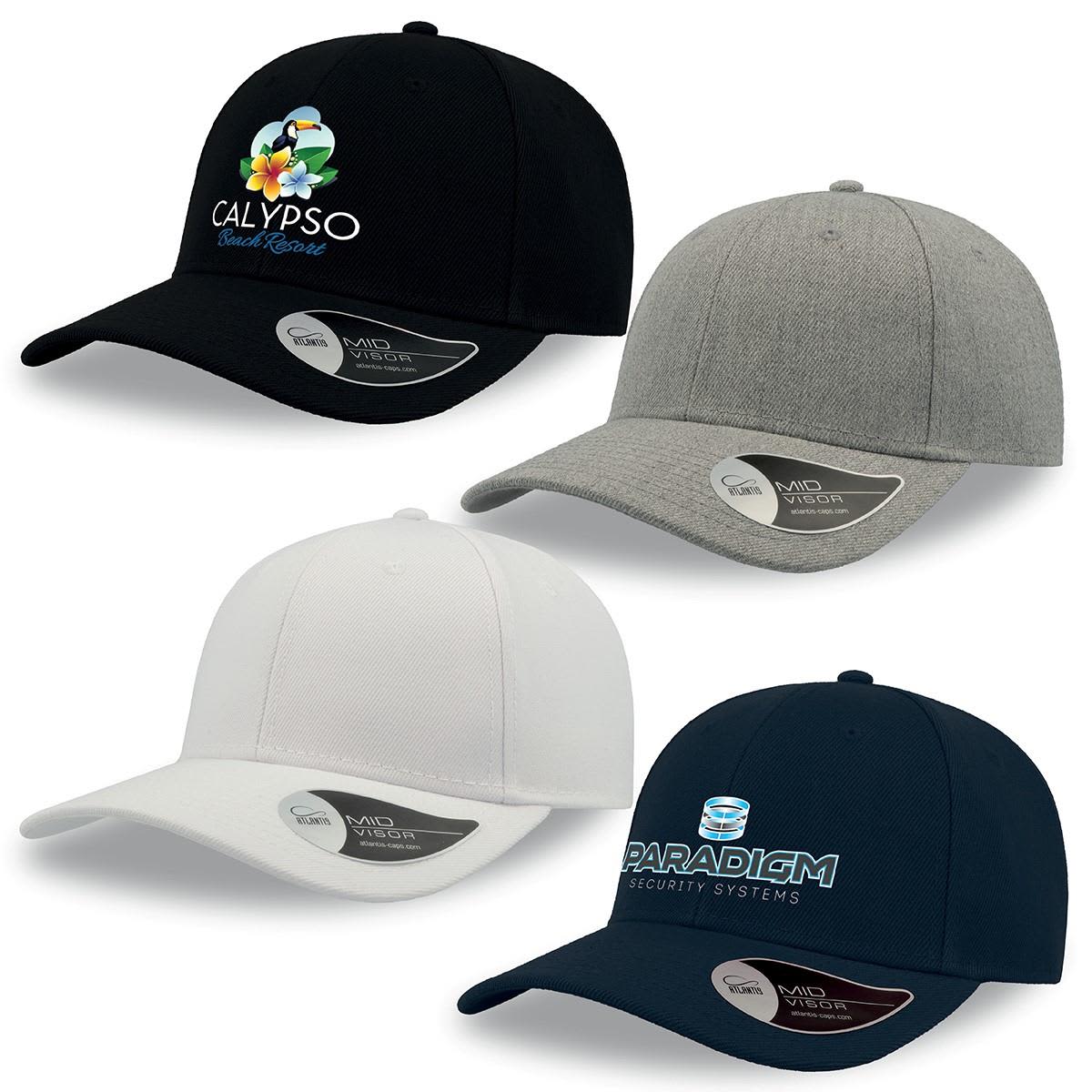 Four caps in black, grey, white, and dark blue, featuring logos and a smooth design. Beat - Image 1
