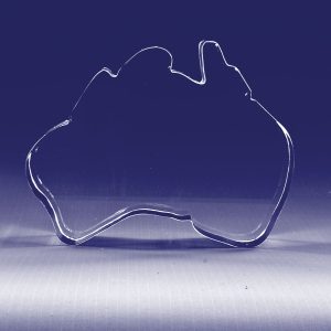 3D Crystal Australia Shape (100mm wide)