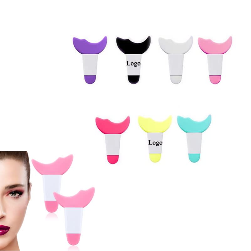 A set of colourful eye makeup guard tools in purple, black, white, pink, yellow, and blue with logos. Eye Makeup Guard Tool - Image 1