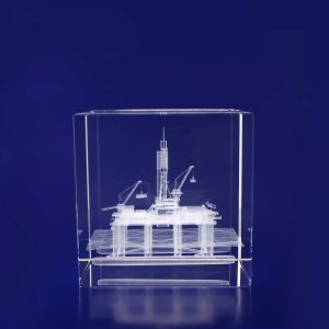 3D Crystal Cube (80mm)