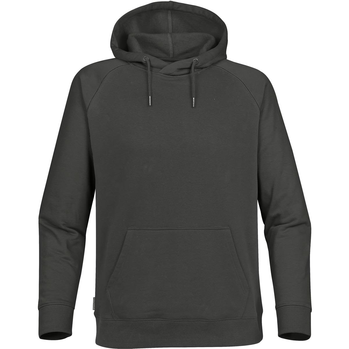 A dark green hoodie featuring a kangaroo pocket and a hood, with a logo on the front. Men's Omega Hoody - Image 1