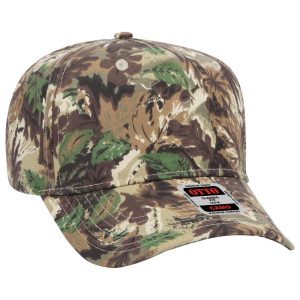 Camo 5 Panel Mid Profile Baseball Cap