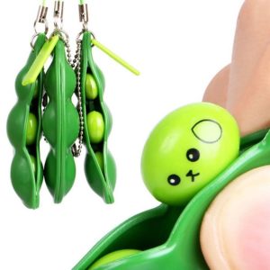 Squeeze Soybean Stress Relieving Keychain