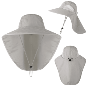 Wide Brim Bucket with Neck Flap
