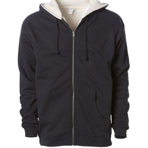 Mens Sherpa Lined Zip Hood