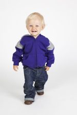 Kids Shoulder Contrast Panel Hoodies with Zipper