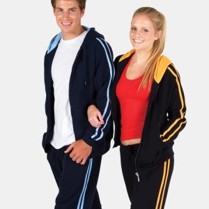 Mens Unbrushed Stripe Sleeve Hoodie