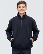 Kids' 1/2 Zip Collar Fleecy Sweat