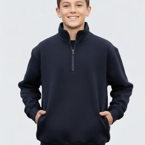 Kids' 1/2 Zip Collar Fleecy Sweat