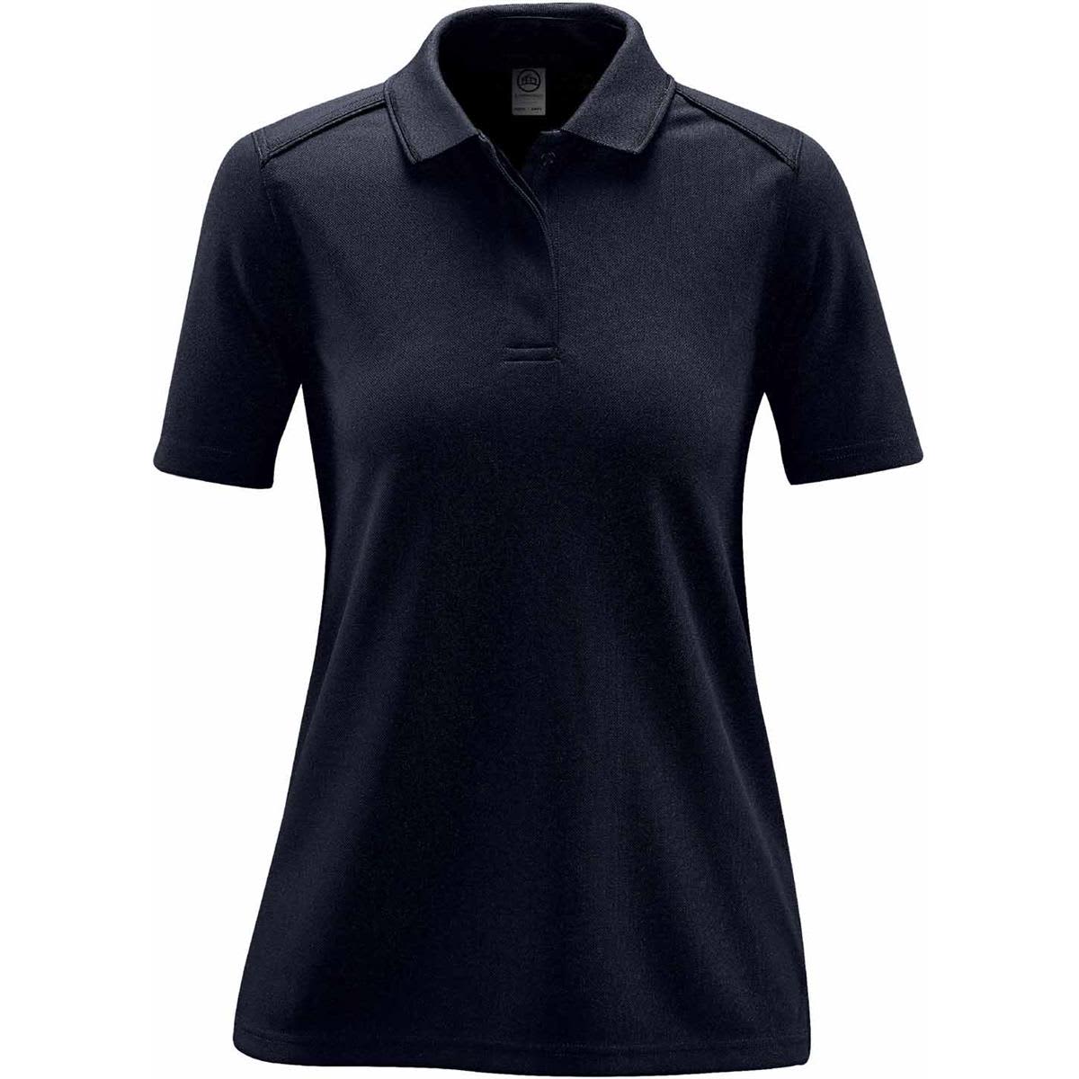 A navy blue women's polo shirt with a classic collar and short sleeves, featuring a logo. Women's Endurance HD Polo - Image 1