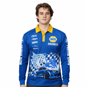 Men's Long Sleeve Polyester Sublimated Fishing Polo