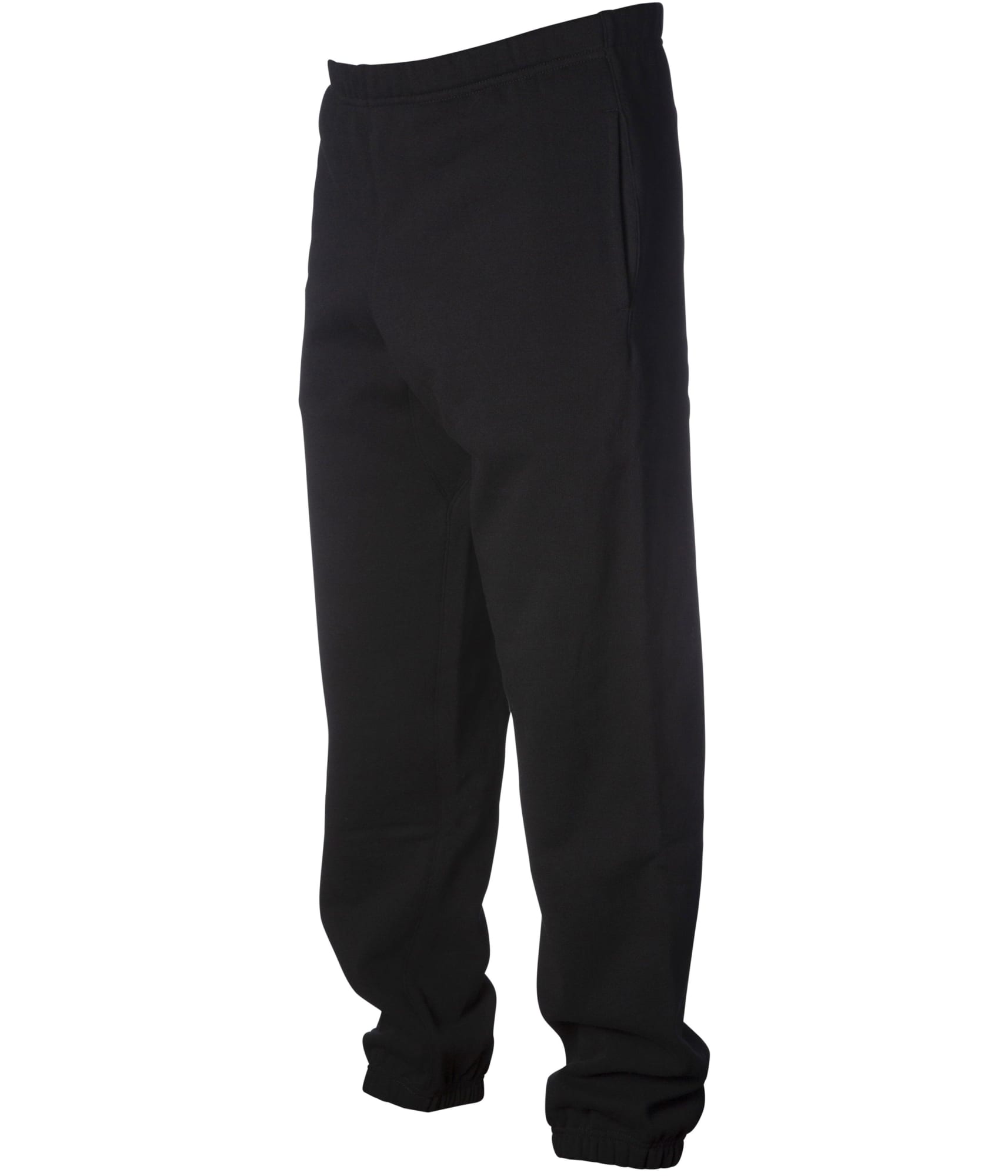 A pair of heavyweight black pants with a relaxed fit and elastic waistband. Heavyweight Pant - Image 1