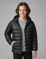 Kids' Sustainable Lightweight Hooded Puffer Jacket