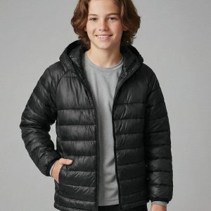 Kids' Sustainable Lightweight Hooded Puffer Jacket
